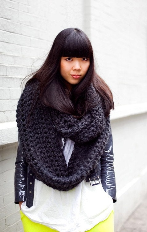 The Pembroke Cowl in Charcoal 