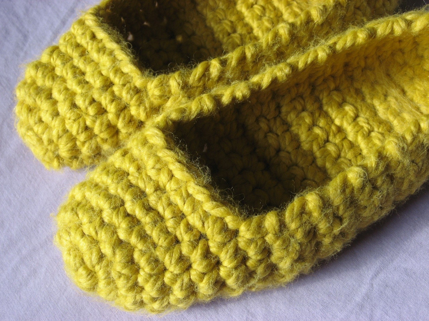crochet slippers yellow