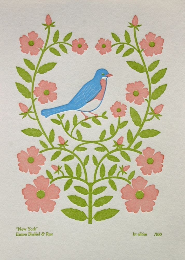 new york (from birds and blooms of the 50 states)