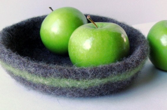 Felted Wool Bowl - Natural