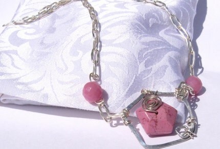 cherry pink necklace
