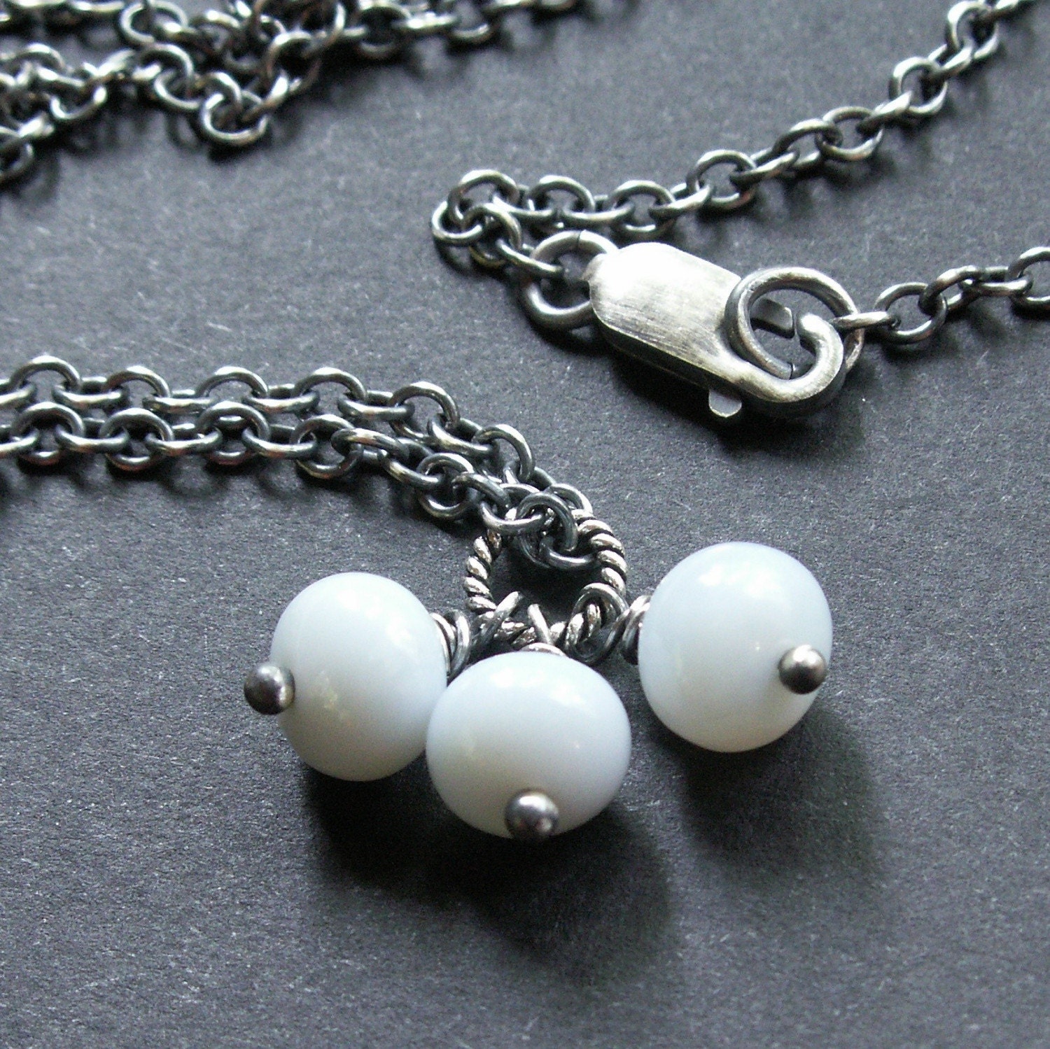 handcrafted jewelry necklace sterling silver blue opal owyhee