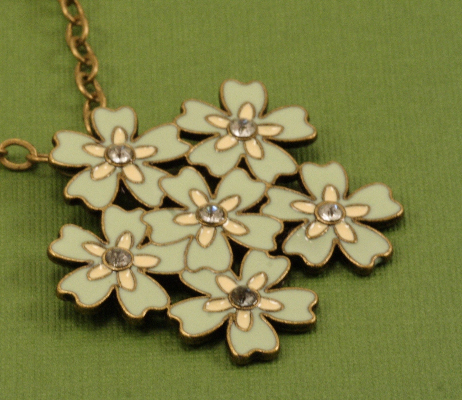 Green Hydrangea Necklace