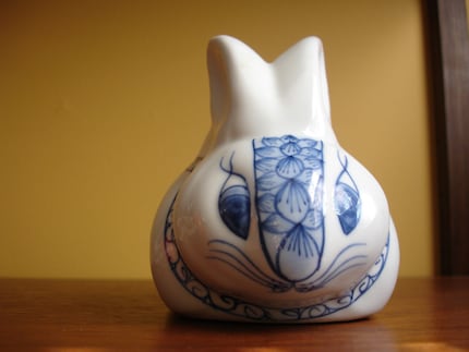 Sweet little china porcelain bunny bank... awww