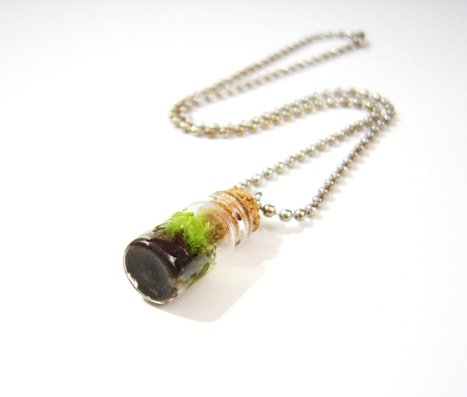Live Moss Charm Necklace