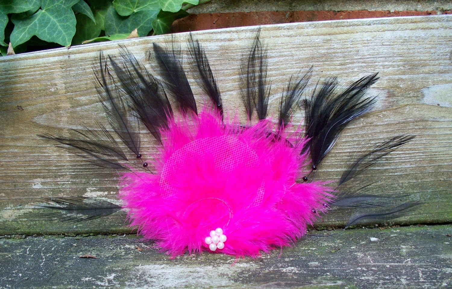 Cotton Candy Delight - Feather Fascinator - Haute Couture - Wedding - Flapper - Rainbow Bright - Hand Crafted Feather Hair Adornment - OOAK - Ready to ship