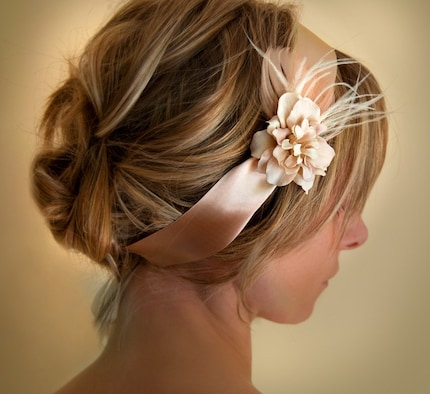 Sofia Flower Ribbon Bridal Headband