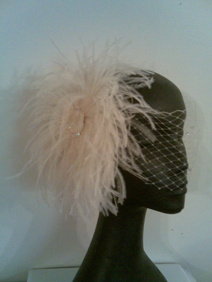 LILY BIRDCAGE VEILBride Flower Bridal Hair Clip by EmeraldDiamond headband 