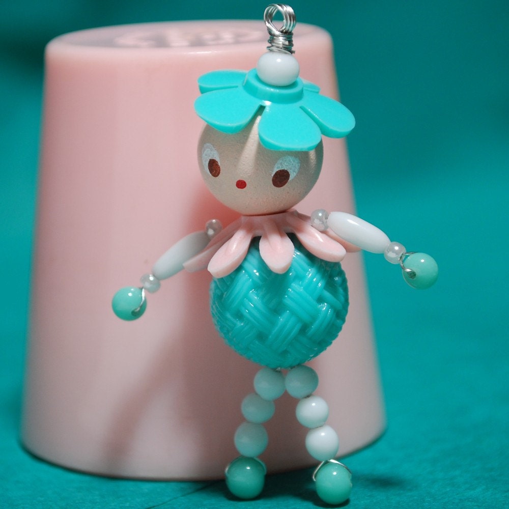 handmade bead doll charm