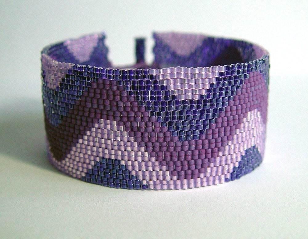 Purple Squiggles Cuff Bracelet