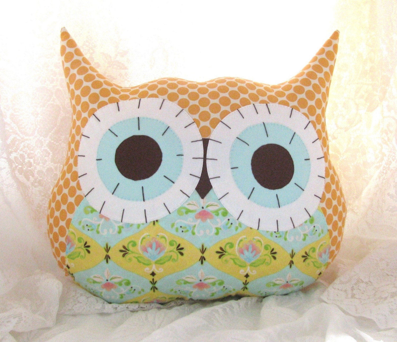 Water Lily Big Hoot Owl Plush/Pillow