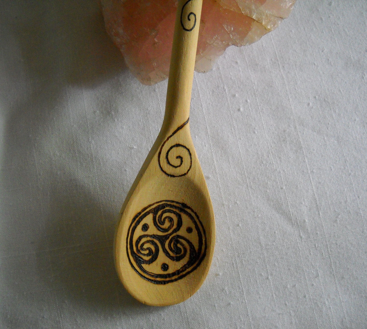 Celtic Triskele Wooden Spoon Large