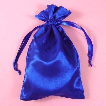 10 Royal Blue Satin Bags 3 x 4 by JensEnchantedGarden by EtsyForCharity 