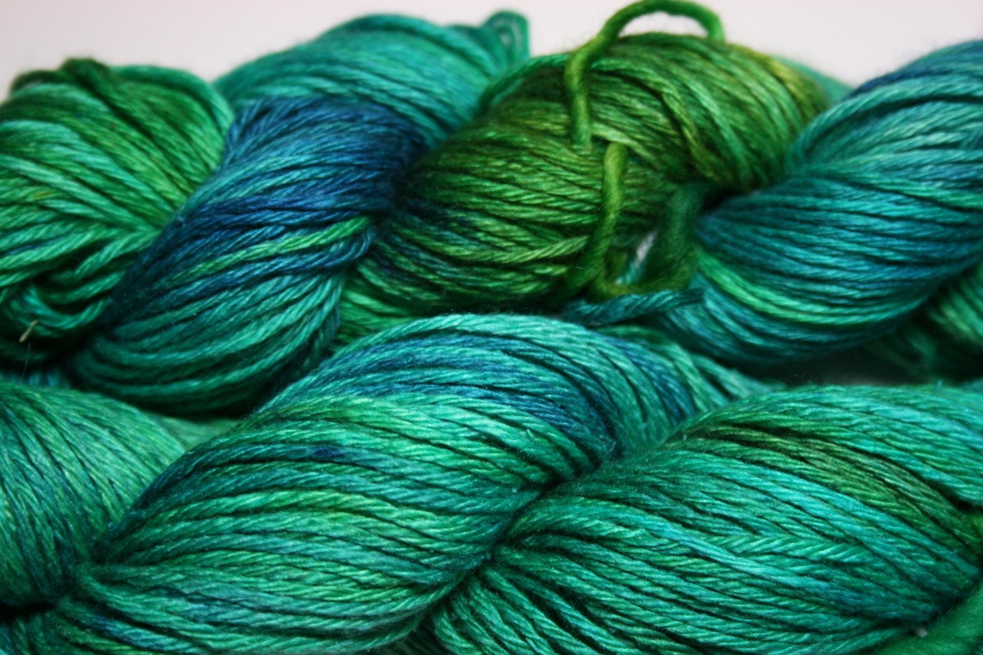 Neptune Gaia DK Yarn hand-painted in blues and greens