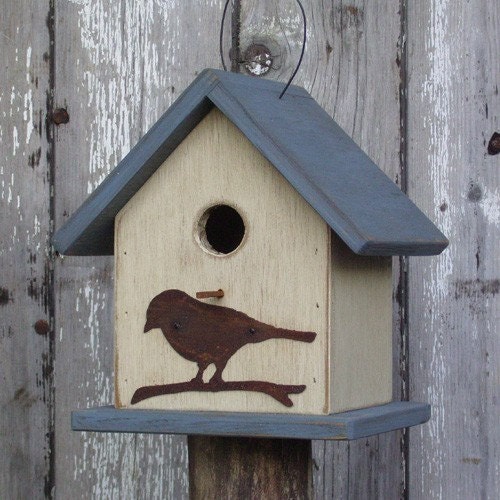 Cottage Wren House Metal Bird Cut-Out