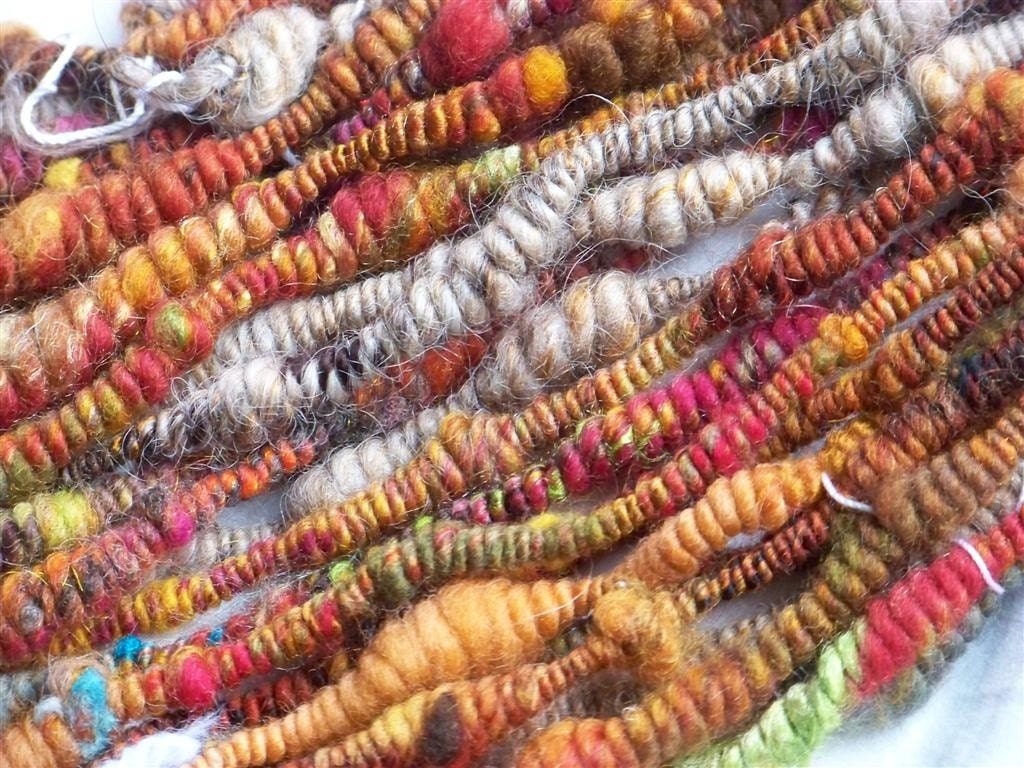 Autumn Dreams- Handspun Supercoil Art Yarn
