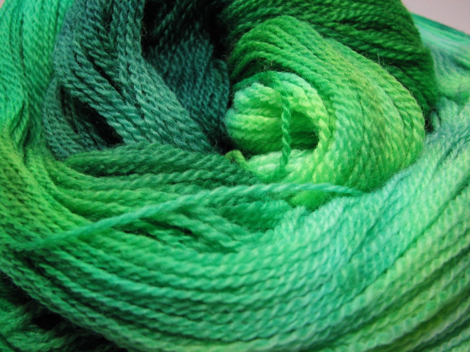 Fields of Green Hand Painted Merino Lace Weight Yarn - 880 Yards - 2 Available
