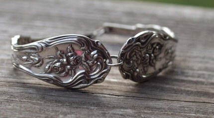 Vintage Silverware Bracelet Rose