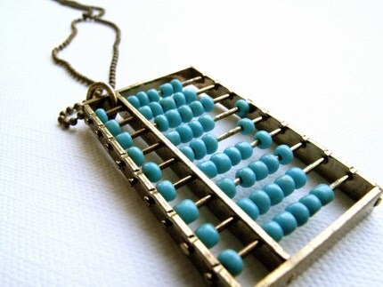 Light Blue Abacus Necklace