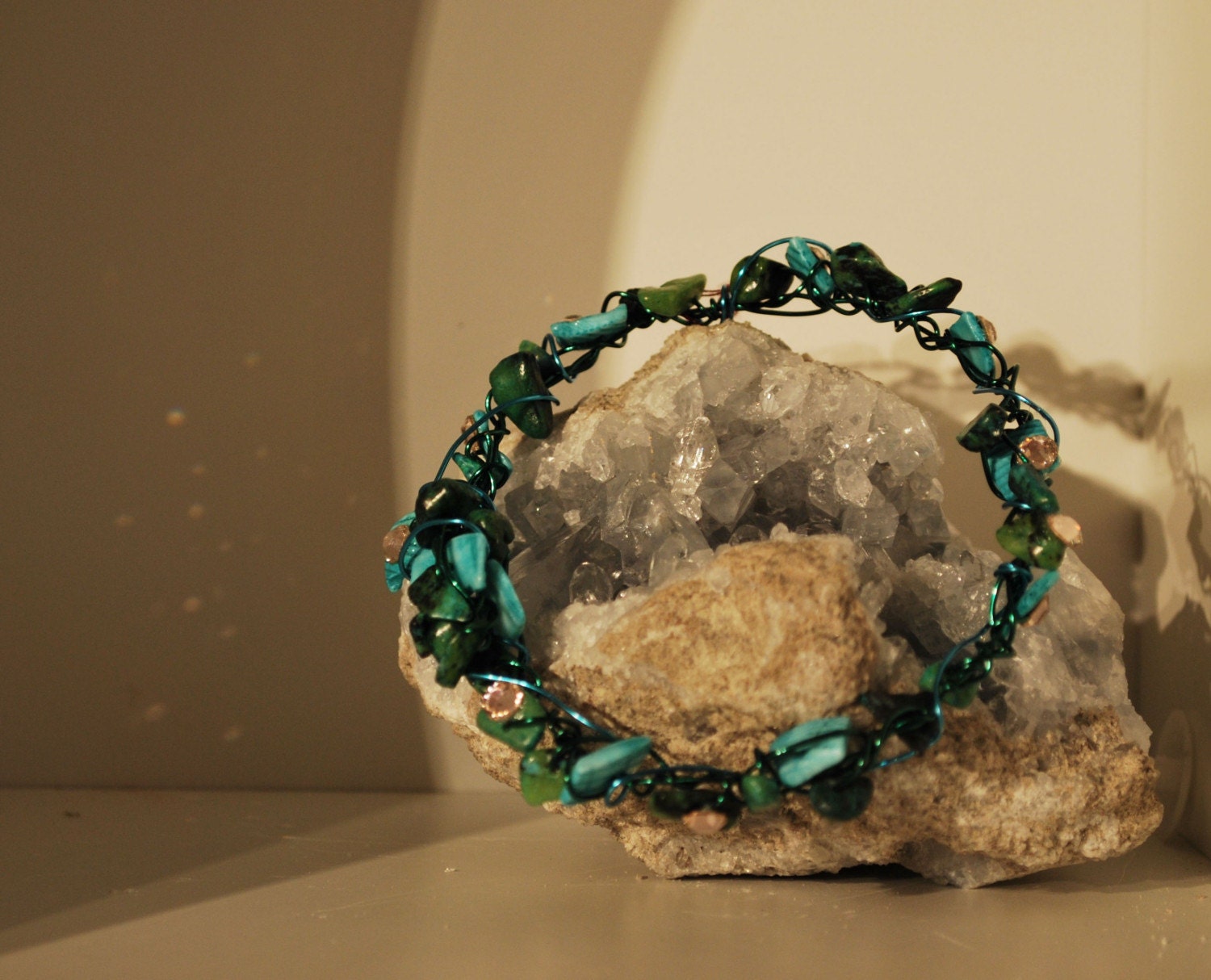 Sea Wire Bracelet encrusted with Swarovski crystals