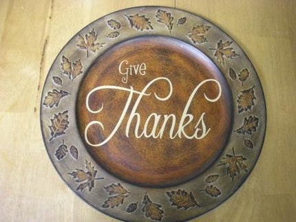 Give Thanks Fall Decorative Plate