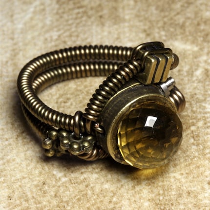 Steampunk Jewelry : Topaz Ring