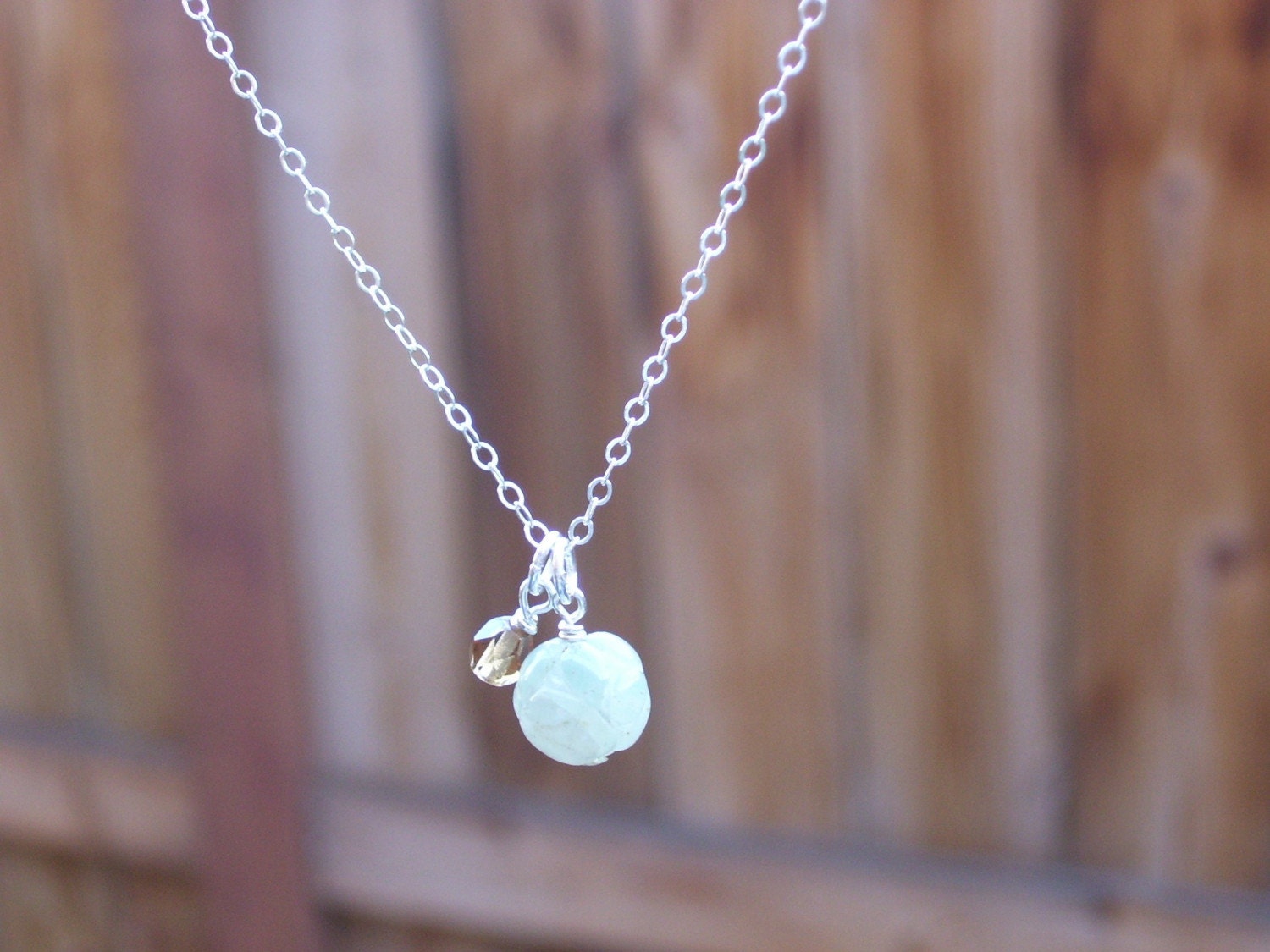 Coffee Mint Charm Necklace