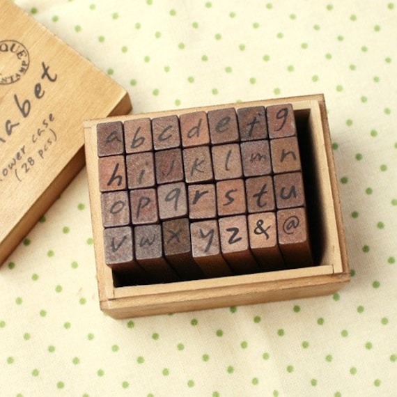 styles of writing alphabets. Antique Style Hand Writing Alphabet Wood Stamp Set (Small Letter). From marchare