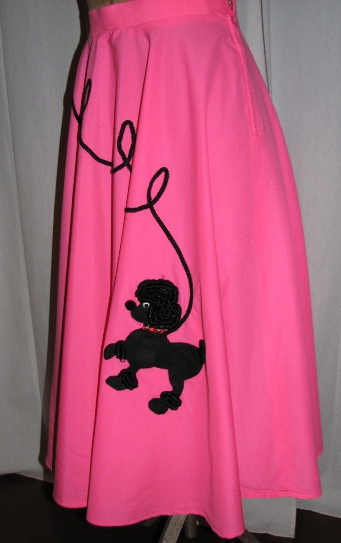 vintage POODLICIOUS pink poodle skirt