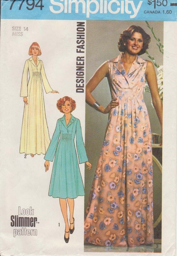 simplicity formal dress patterns. Vintage Designer Formal Dress Pattern - Simplicity 7794 - Misses Size 14. From lasavonfemme