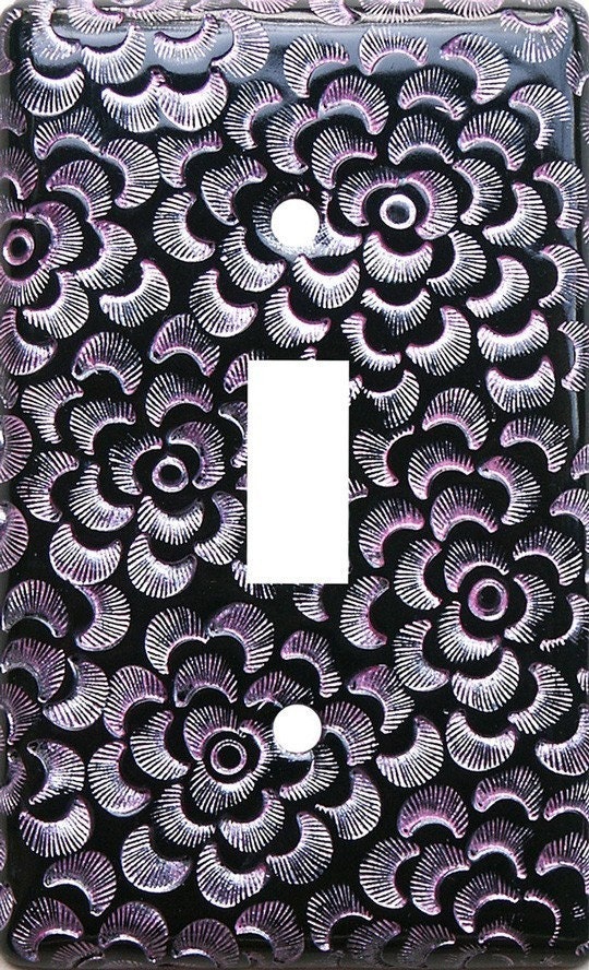decorative switch plate - Gothic Pink textured switchplate
