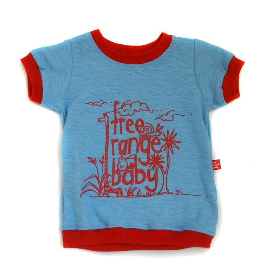 Sky and Fire printed baby tee - 3 to 6months
