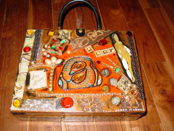 Vintage Altered Cigar Box purse by C. Reinke MINE ALL MINE