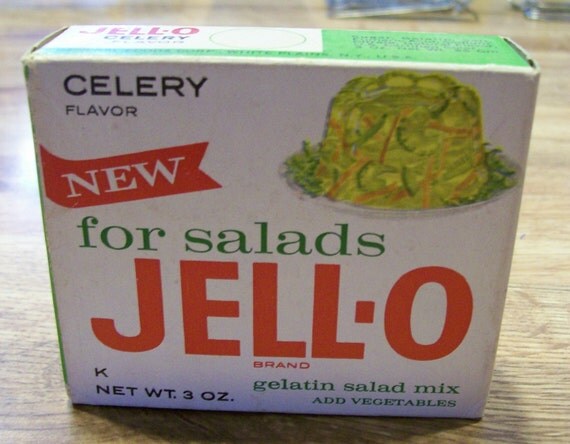 UNOPENED BOX OF CELERY FLAVORED JELLO from the 1960's
