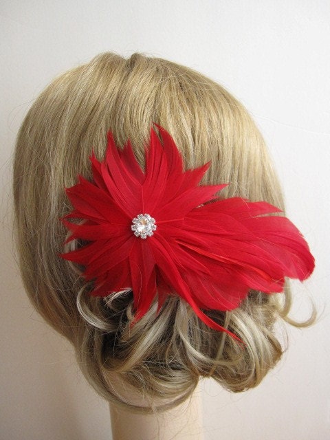 Feather hair pieces ---white ,ivory,black,red color. From sustyle88