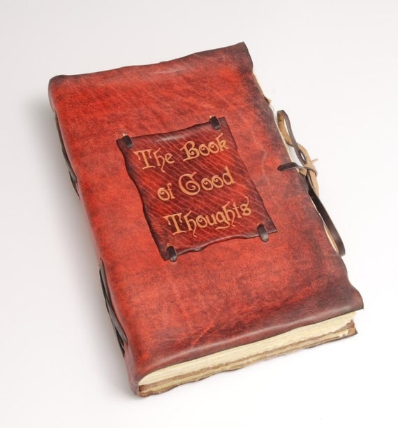 The Book of Good Thoughts. Beautiful Red Leather Book