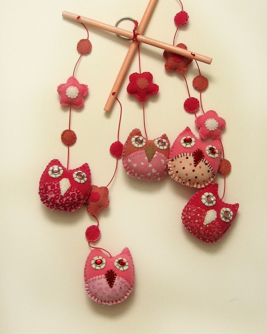 Pretty in Pink - Made to Order Owl Mobile