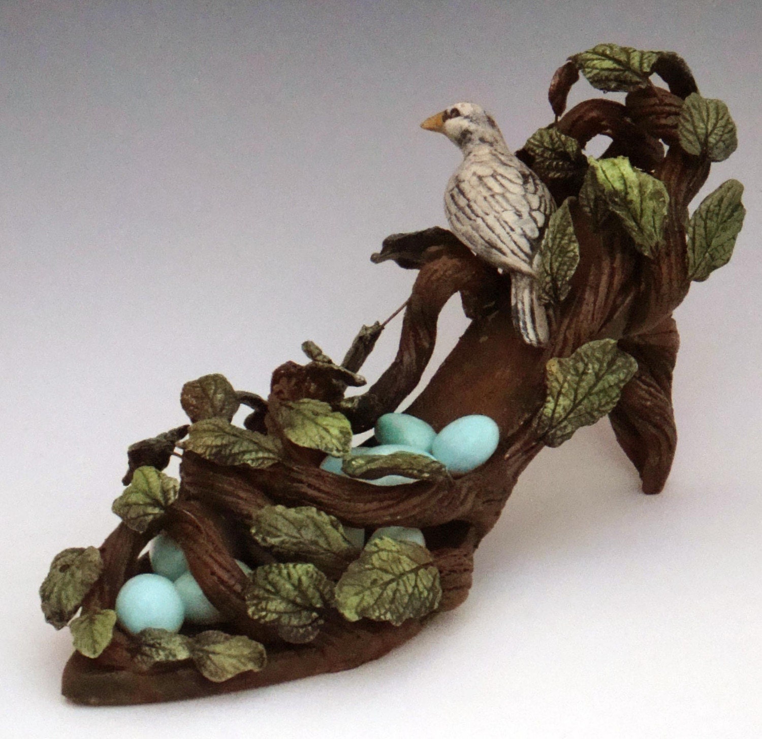 Birds Nest Shoe Sculpture Made to Order