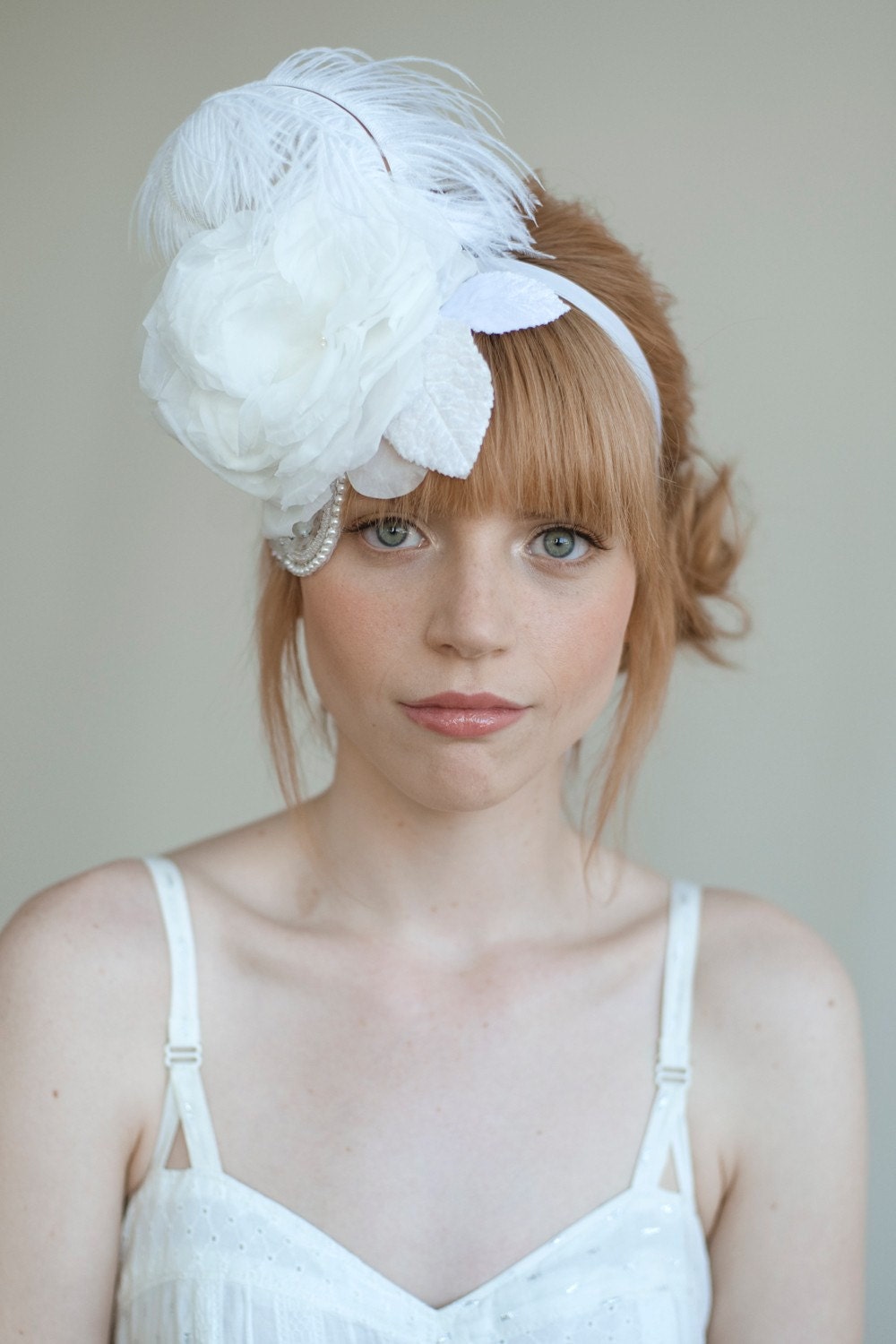 Bridal mini hat with sparkle - Style 027 - Made to Order