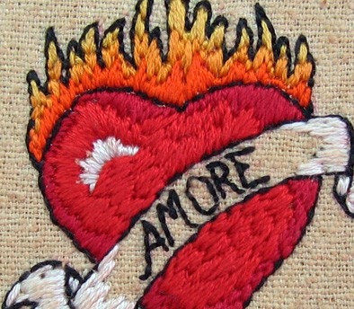 amore tattoo. Amore Tattoo Flash Embroidery