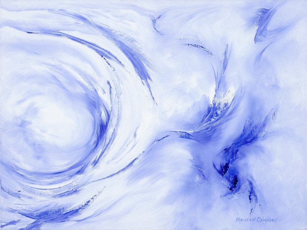 ON THE WINGS OF LIGHT Abstract Oil Painting Vortex Love
