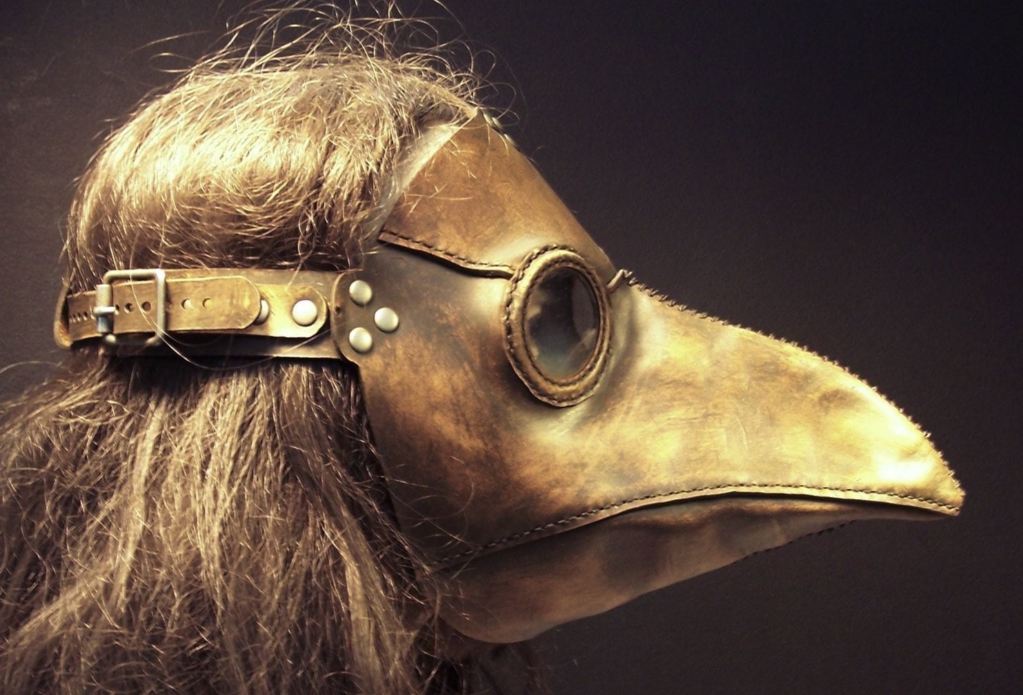 Plague Doctor's mask in leather. From TomBanwell