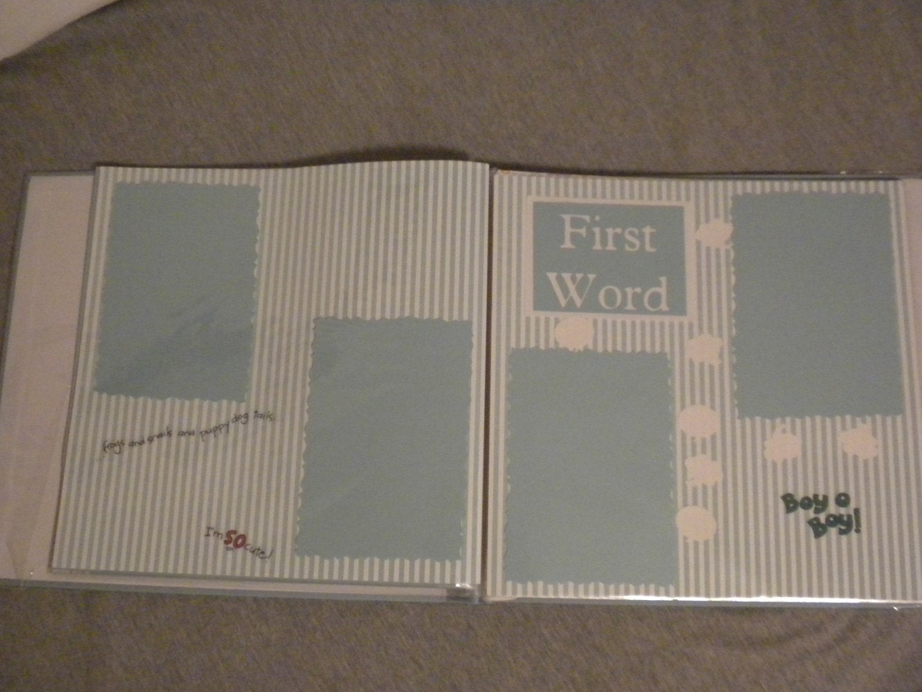 Baby's First Year Scrapbook (ready to add pictures)