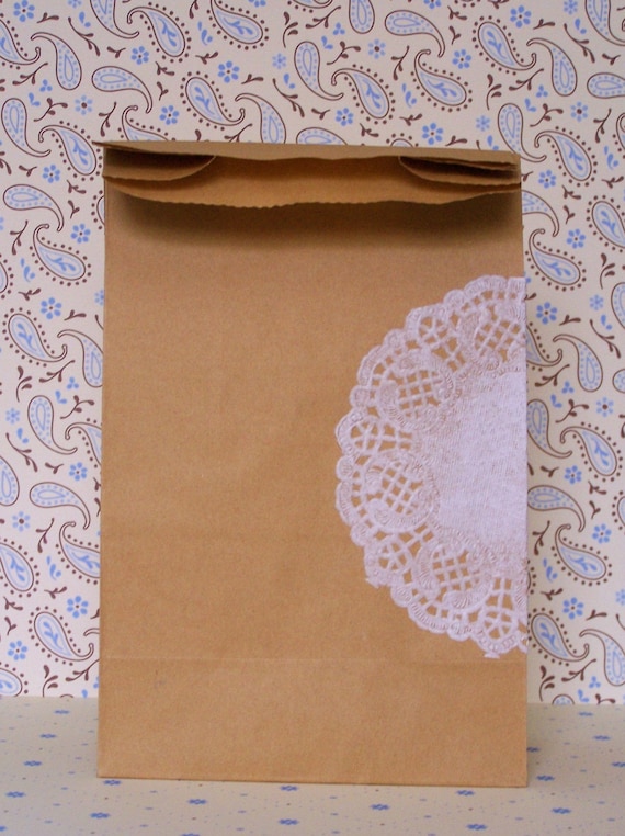Kraft Paper Bags-Doily Set
