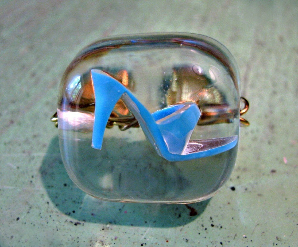 Barbie Lost her Shoe - Baby Blue Resin Ring