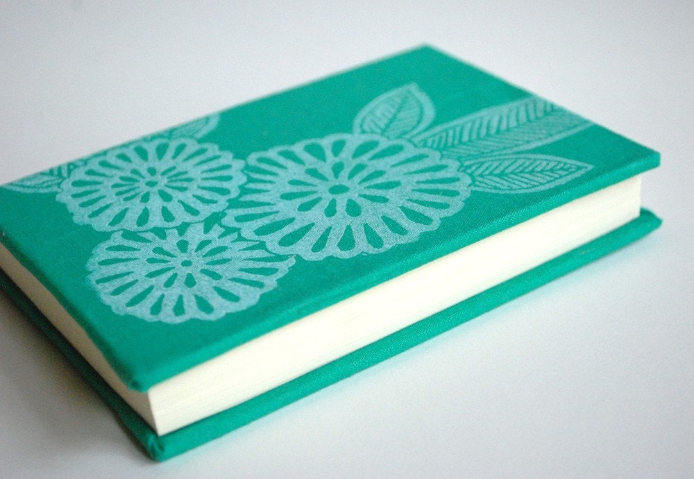 Hand block printed hardcover journal