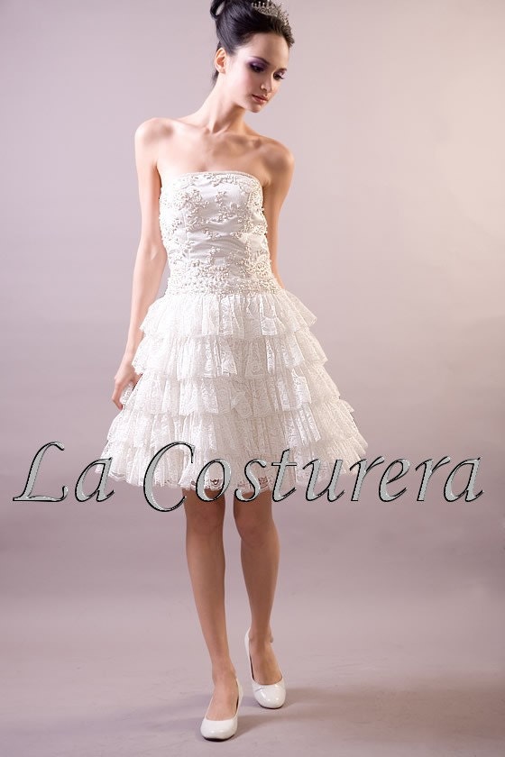  there are also more youthful designs as the Pixie Short Wedding Dress