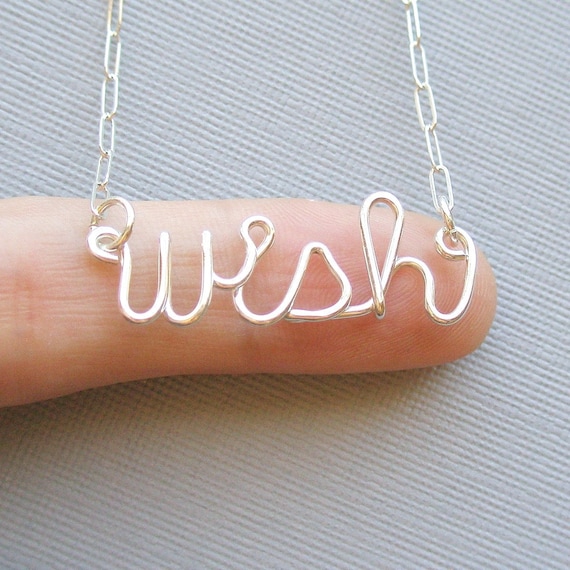 wish necklace - all sterling silver