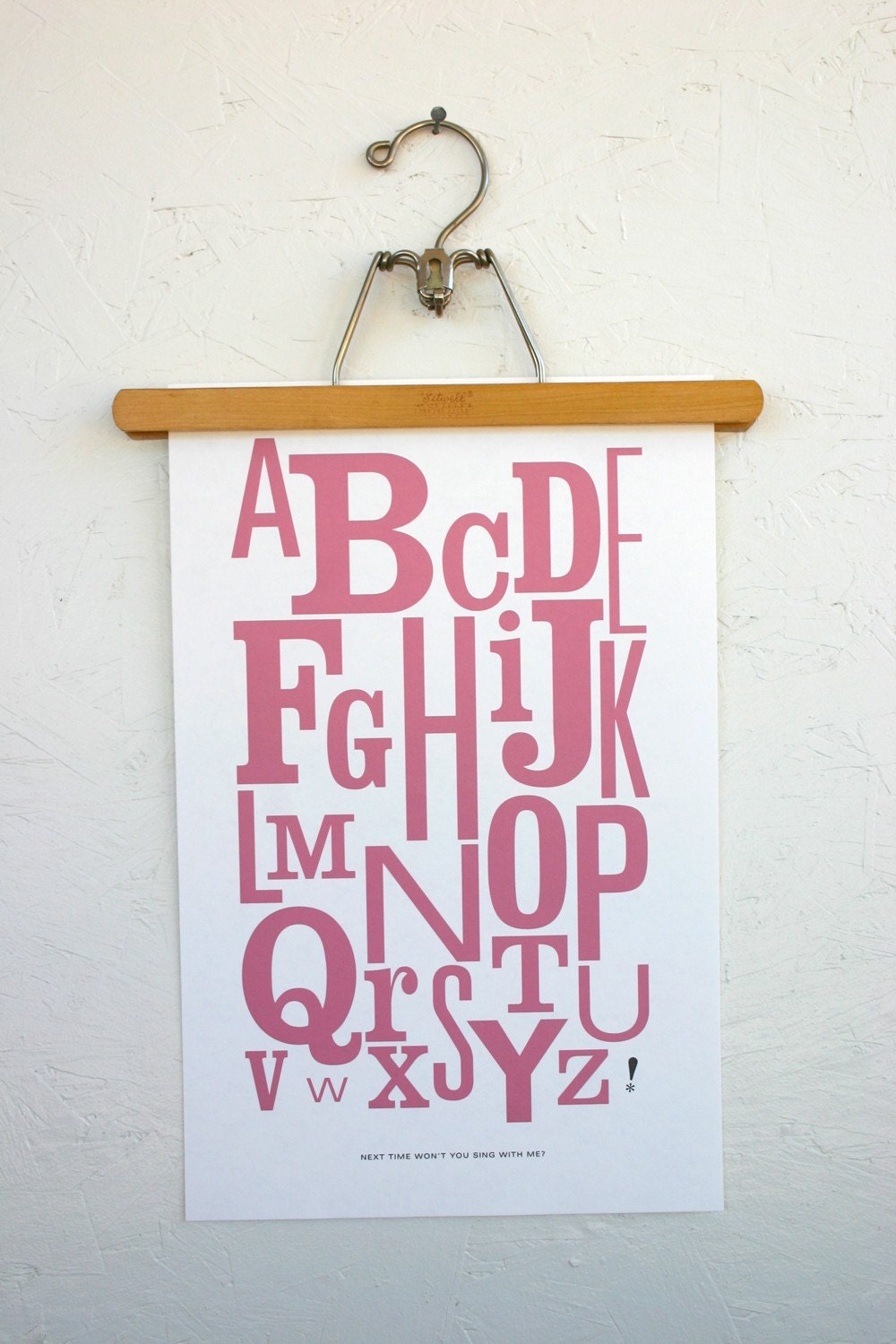 Alphabet Poster, Pink