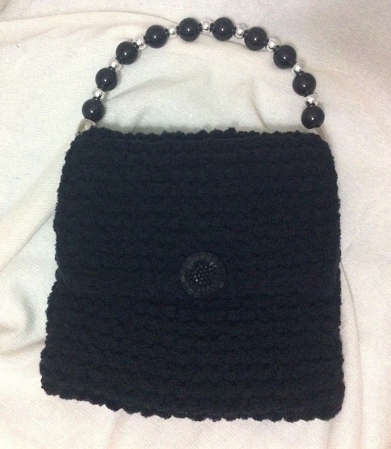 Black Knit Evening Bag
